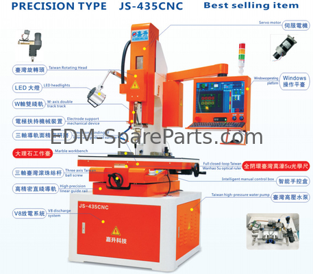JS-435CNC Jiasheng ماشین حفاری دقیق EDM اتوماتیک 450 * 350mm
